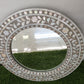 Handmade Customized Mother of Pearl Round Mirror Frame