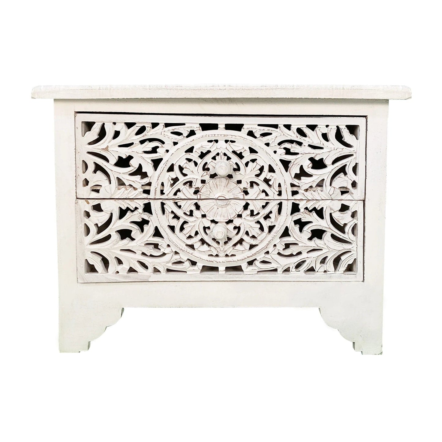 Handmade Customized Woodend  2 Drawer Bedside Table