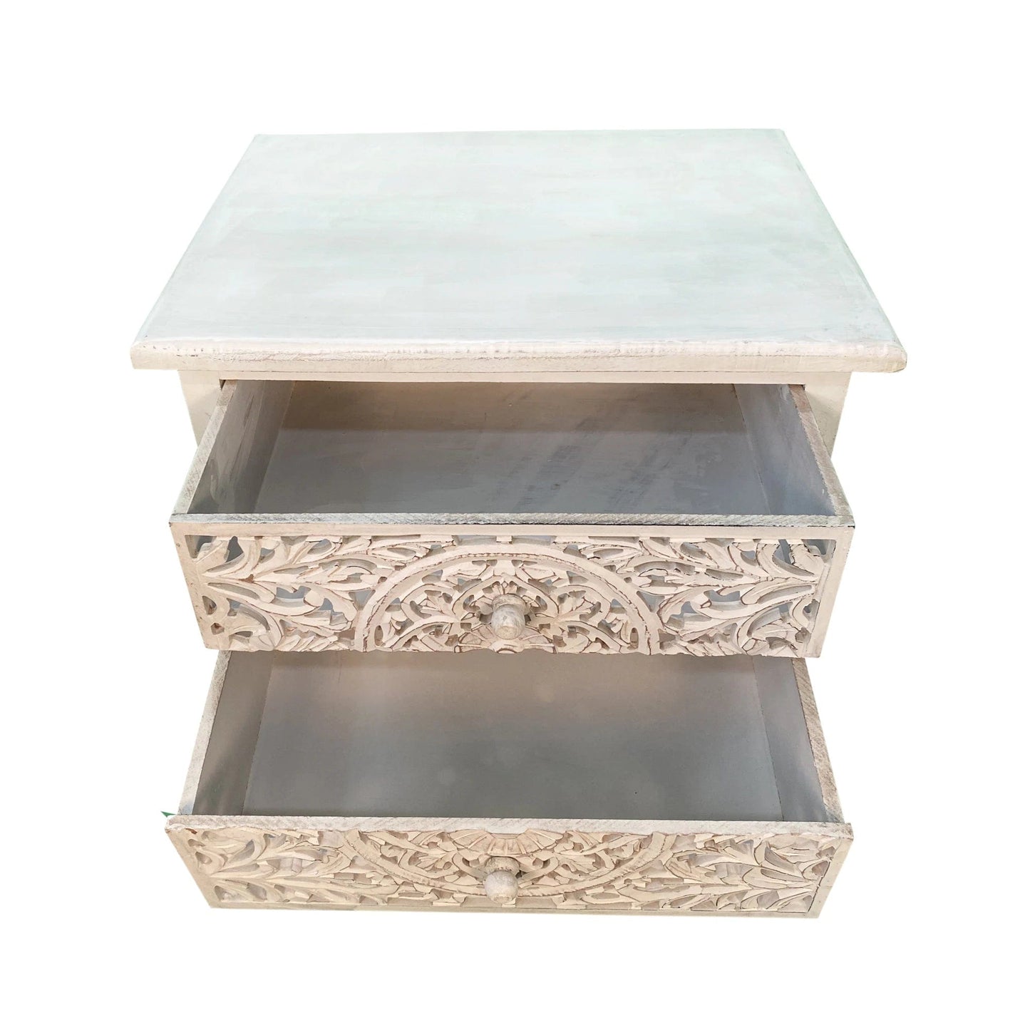 Handmade Customized Woodend  2 Drawer Bedside Table