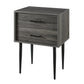 Handmade Customized Wooden 2 Drawer Bedside Table