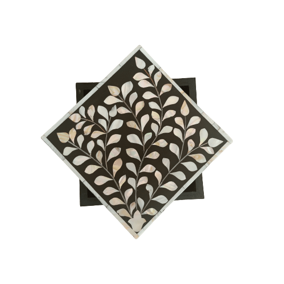 Customized Handmade  Mother of Pearl Floral Pattern Jewelry Box