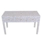 Handmade Customized Mother of Pearl Floral Pattern Console Table