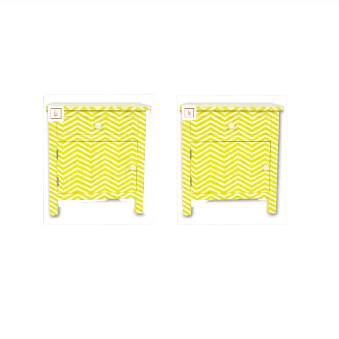 Personalized Handmade Bone Inlay Set Of 2 Bedside Tables Home Decor Furniture Attractive Floral Design Entrance Tables