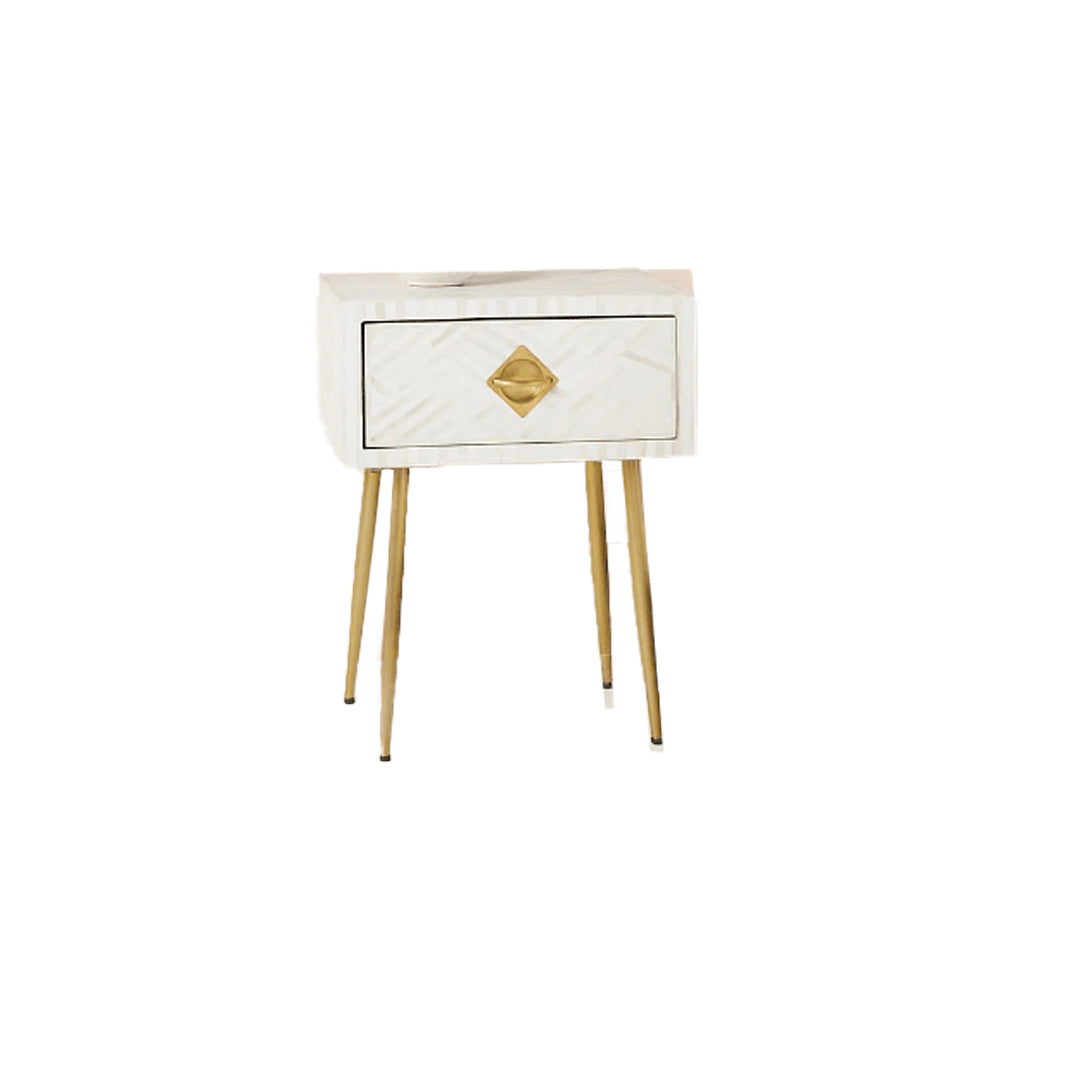 Personalized Bone Inlay Bedside Modern Furniture/ customized / Free Shipping Bone Inlay Nightstand by hp Creations