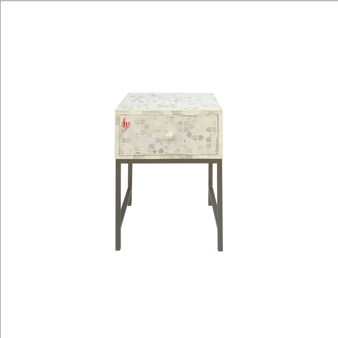 Handmade Star Pattern Bedside Table/End table/Nightstand Perfect Home Décor